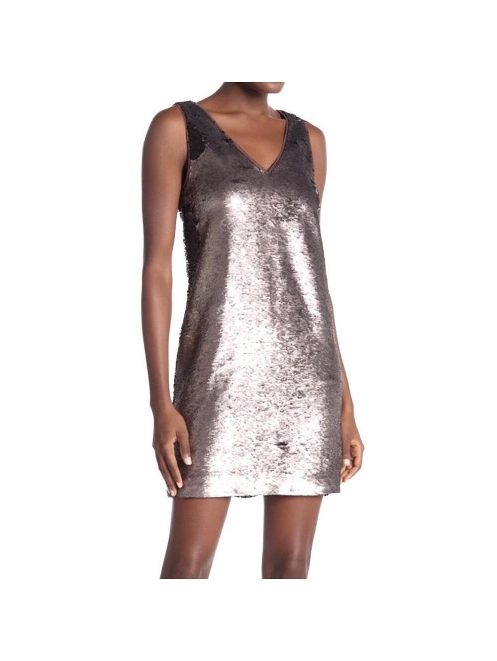 REBECCA MINKOFF Claire Sequin Mini Shift — Size XXS